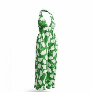 Diane von Fürstenberg x Target Green Leaf Halter Jumpsuit XXS NWT